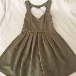 Heart-Shaped Green Short Dress